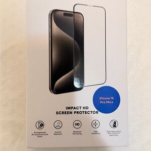 Casetify Impact HD Screen Protector for iPhone 16 Pro Max - Black